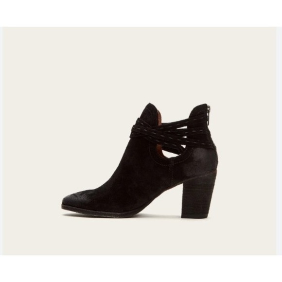 Frye Suede‎ Naomi Pickstitch Ankle Booties Leather Accent Size 9 Cowgirl Western - Picture 1 of 8